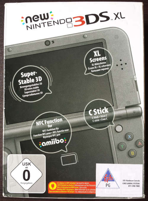 Boxed Metallic Black New 3DS XL Console + Charger