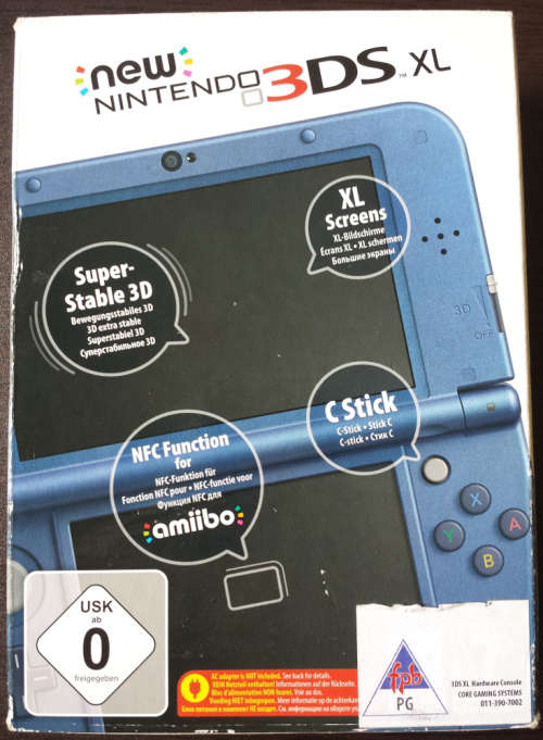 Boxed Metallic Blue New 3DS XL Console + Charger