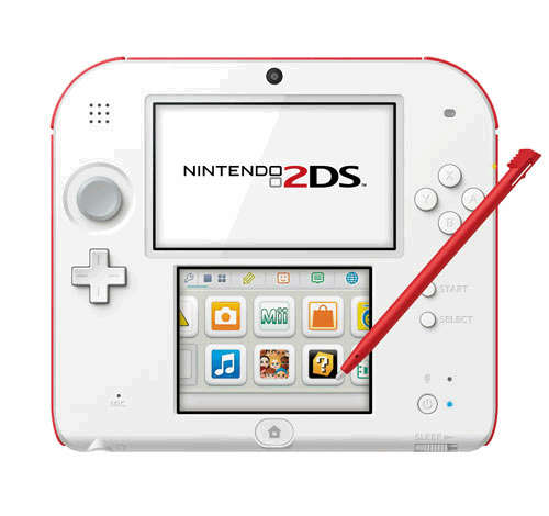 Boxed 2DS Console (Red & White) & Original Charger