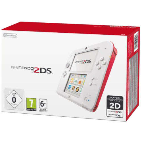 Boxed 2DS Console (Red & White) & Original Charger