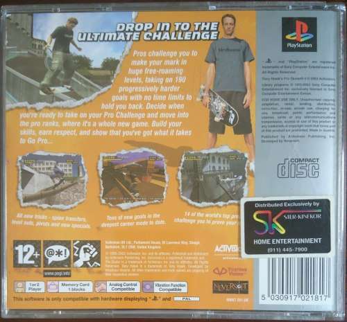 Tony Hawk's Pro Skater 4  - PS1 (Platinum)