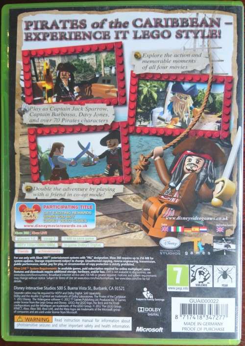 Lego Pirates of the Caribbean The Video Game  - Xbox 360 (Classics)