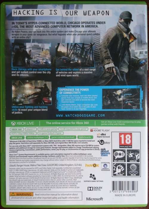 Watch Dogs  - Xbox 360 (Classics)
