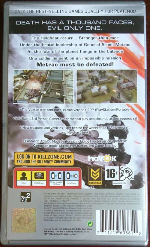 Killzone: Liberation - PSP (Platinum)