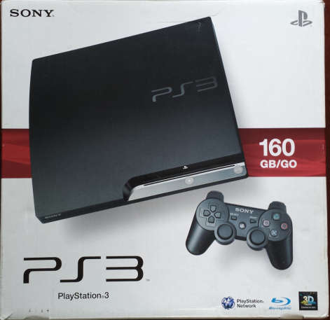 Boxed 160GB Slimline PS3 Console + Original Controller + Free game