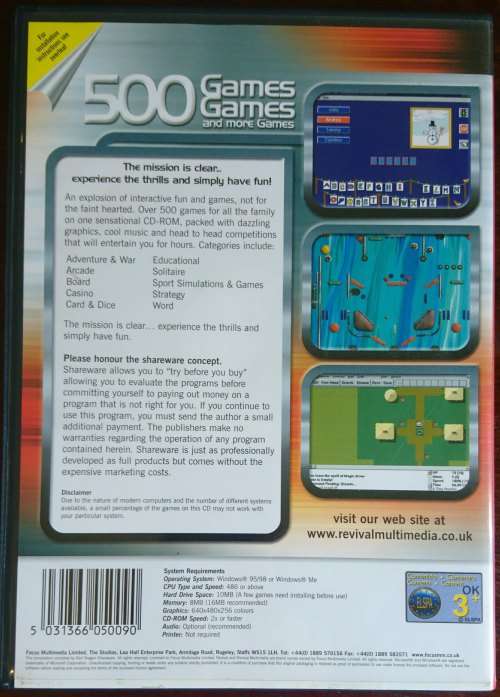 500 Games, Games and More Games - PC