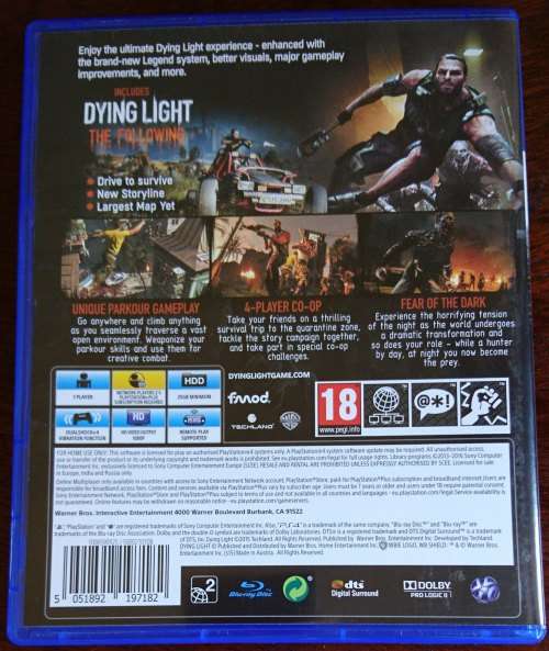 Dying Light: The Following Enhanced Edition - PS4