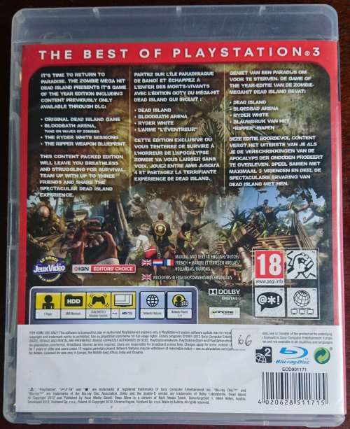 Dead Island GOTY edition - PS3 (Essentials)
