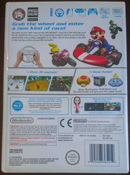 Mario Kart + Black Wheel - Wii.