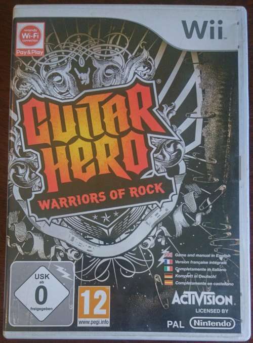 Guitar hero Warriors of Rock Game + Guitar  - Wii (Boxed)