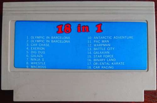 18 in 1 (Includes Super Mario, Bomberman, Battle City) - Famiclone