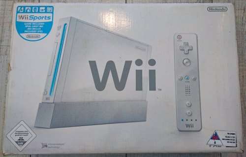 Boxed White Wii Console + Original Remote & Nunchuk