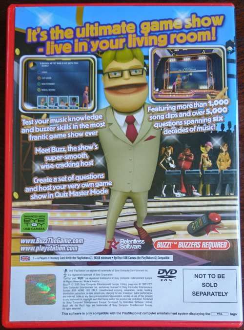 Buzz the Music Quiz + Buzzers - PS2