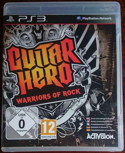 Boxed Guitar Hero: Warriors of Rock + Guitar - PS3