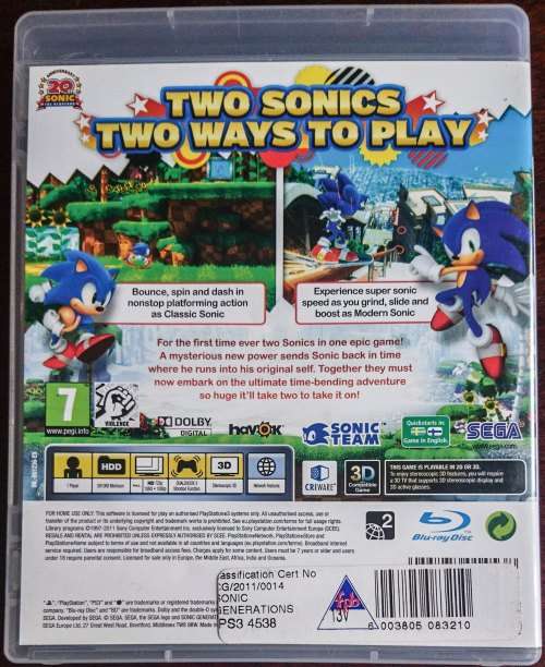 Sonic Generations - PS3