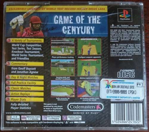 Brian Lara Cricket - PS1 (Value Series)