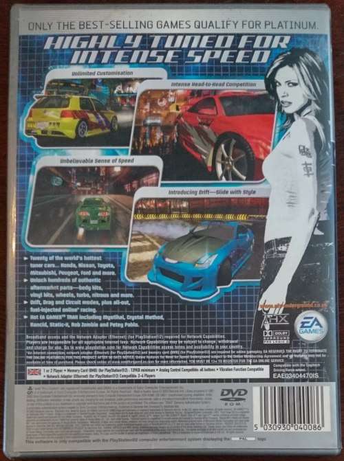 Need for Speed Underground - PS2 (platinum)