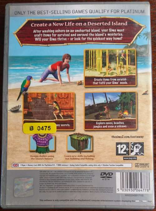 Sims 2 Castaway - PS2 (platinum)