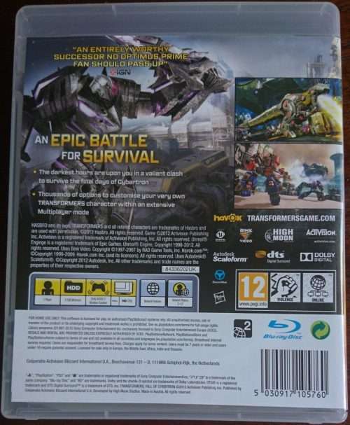Transformers: Fall of Cybertron - PS3