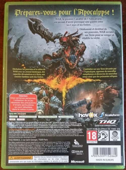 Darksiders - Xbox 360 (French/English version)(Classics)