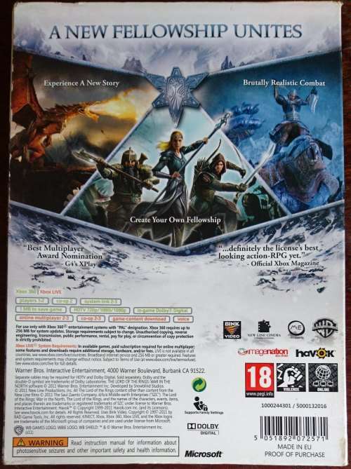 Lord of the Rings: War in the North - Xbox 360