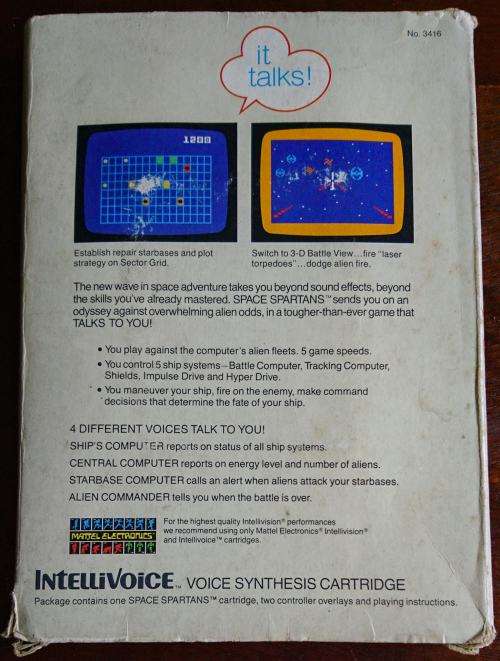 Space Spartans - Intellivision (Requires Intellivoice)(Boxed)(Retro)