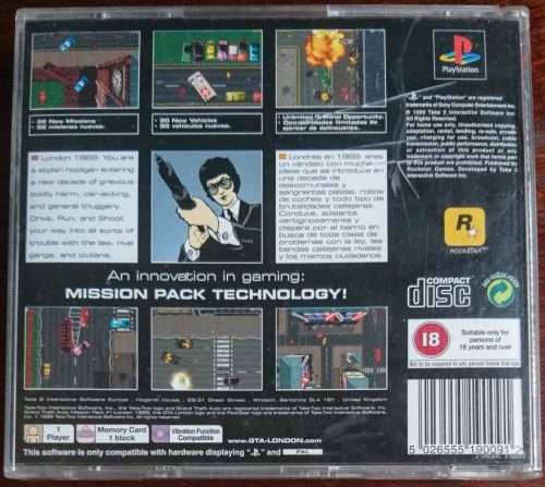Grand Theft Auto Mission Pack #1: London 1969 - PS1 (Retro)