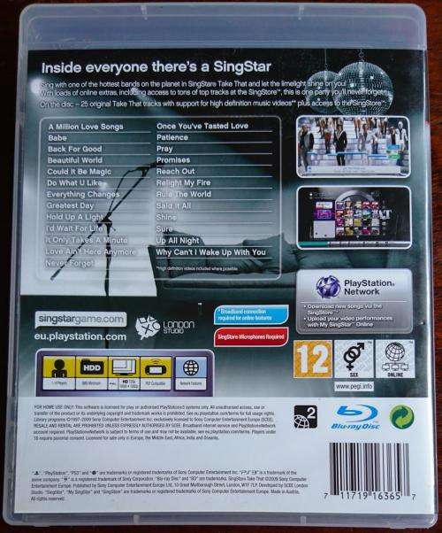 Singstar Take That - PS3