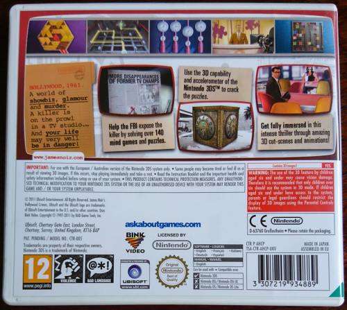 James Noir's Hollywood Crimes - 3DS