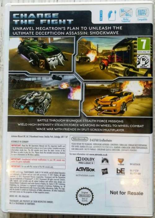 Transformers Dark of the moon Stealth force Edition - Wii.