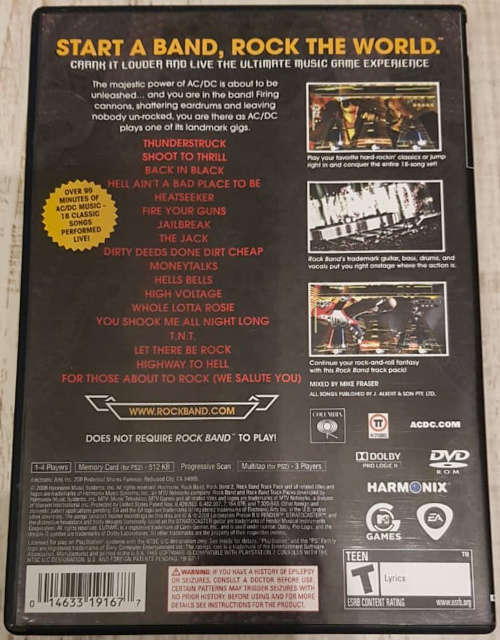 AC/DC Live Rockband Track Pack - PS2 (NTSC / American)