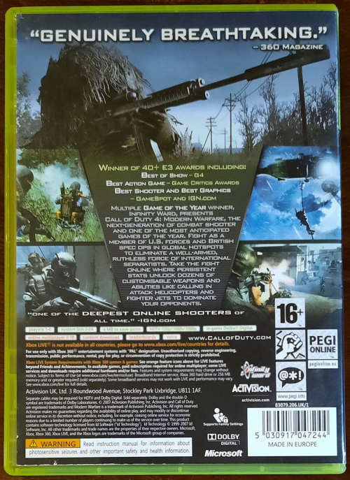 Call of Duty 4 Modern Warfare GOTY - Xbox 360