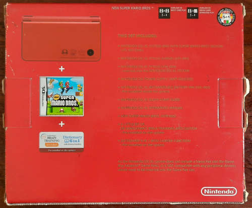 Boxed Dsi XL Console Super Mario Bros 25th Anniversary