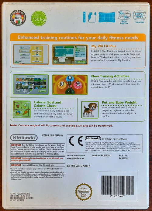 Boxed Wii Fit Plus Board + Game + Accessories