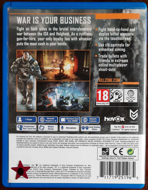 Killzone Mercenary - PS Vita