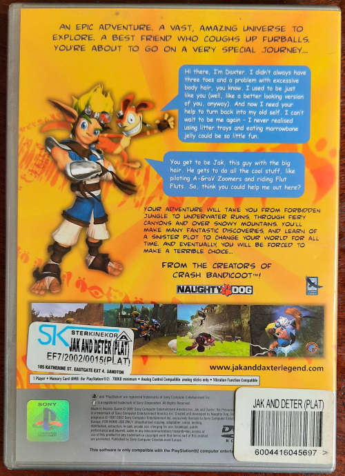 Jak and Daxter: The Precursor Legacy - PS2 (Platinum)