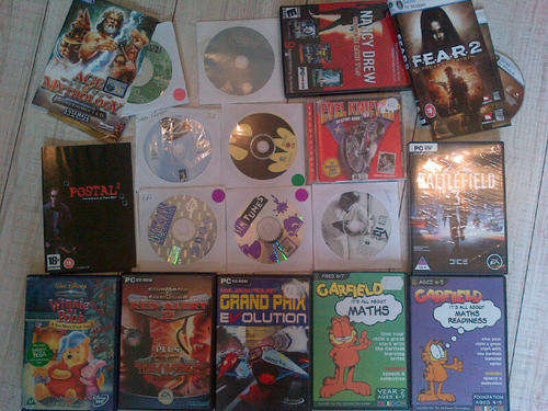Large DVD and PC Games Bundle