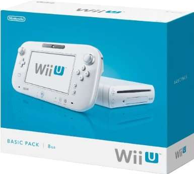 White Wii U Console 8GB Basic Pack + games