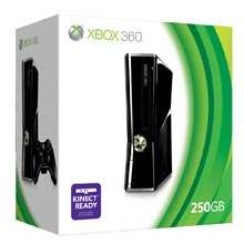 Boxed Xbox 360 console 250 GB Slim (Glossy black) + Original Controller