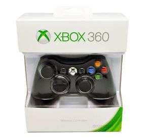 Boxed Xbox 360 Wireless Controller - Black NEW