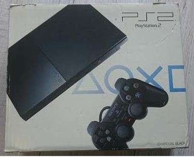 Black Slimline PS2 Console "New Shape" + Original Controller
