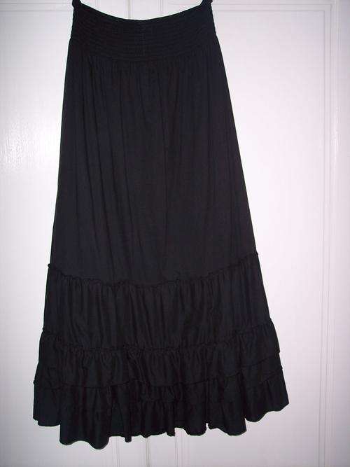 Black Cotton Gypsy Skirt size 8 (but will fit size 10)