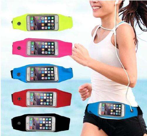 Universal Reflective Running Belt  / Sports Waist Belt Pouch / Gym band - Medium