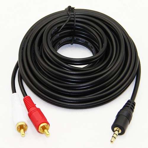 3.5mm Stereo to 2 RCA / 2 RCA to Headphone Jack Cable - 5M