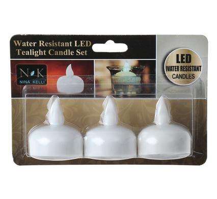 3 Piece LED Tealight Candle Set