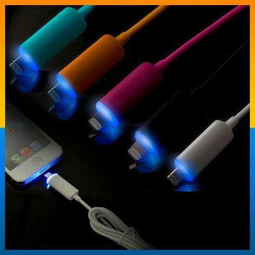 USB Sync Data Cable for Iphone Lightning Connector with LED Indicator light