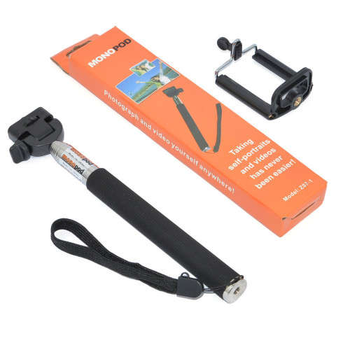 Monopod Selfie Stick - Connect to a Tripod