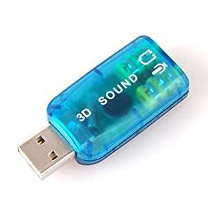 USB 3 D Sound Card for Laptop / Netbook / Desktop PC