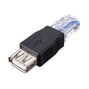 RJ45 MALE to USB FEMALE Adapter