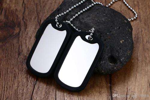 Classic Military Style Dogtags Dog Tags With Rubbers